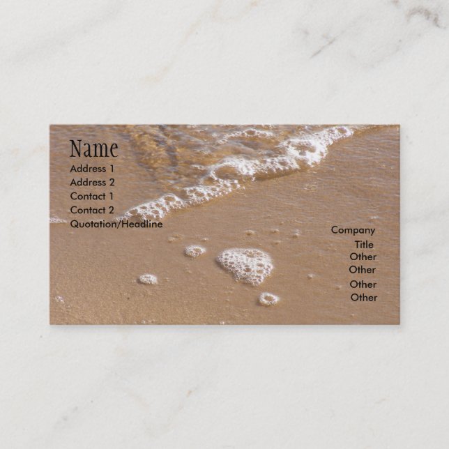 Beach Business Card (Front)