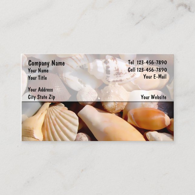 Beach Business Cards (Front)
