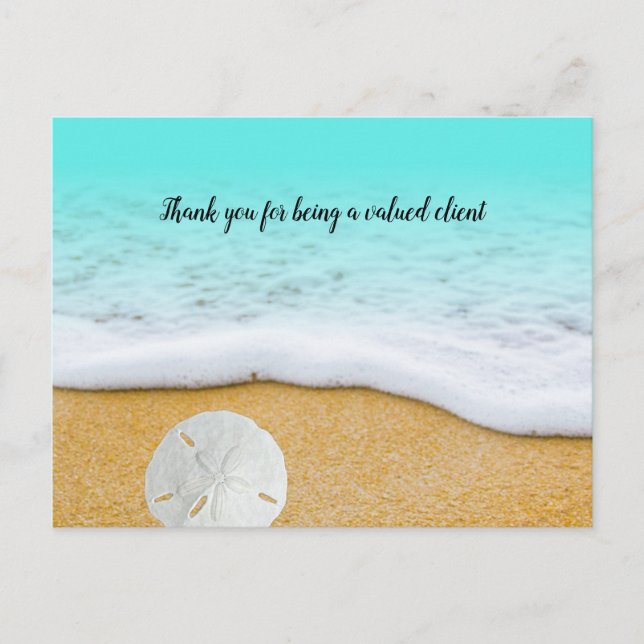 Beach Business Thank You Advertisement Postcard (Front)