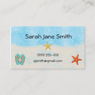 Beach calling cards / business cards (#BUS 009)