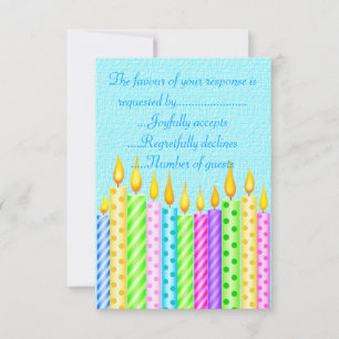 BEACH CANDLE RSVP CARD AQUA