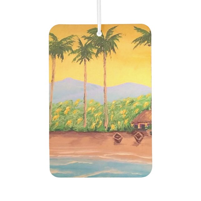 Beach Car Air Freshener (Front)