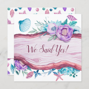 Beach Caribbean Themed Wedding Reception Invitation