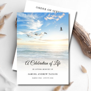 Beach Celebration of Life Funeral Program