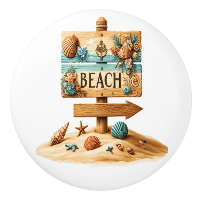 Beach  ceramic knob (Front)