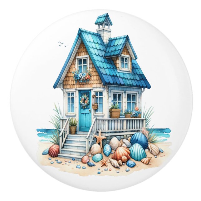 Beach  ceramic knob (Front)