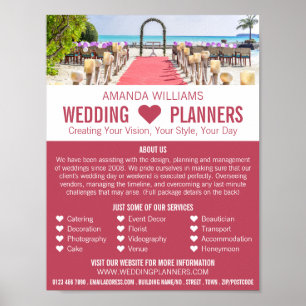 Beach Ceremony, Wedding Event Planner Advertising Poster