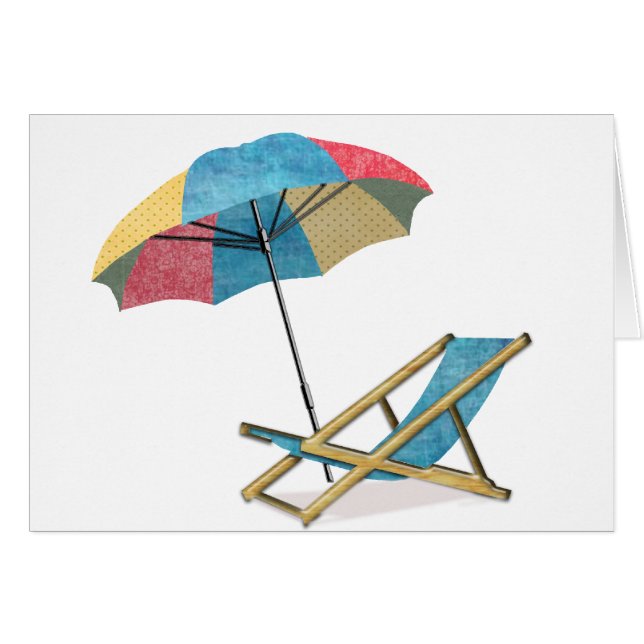 Beach Chair and Umbrella (Front Horizontal)
