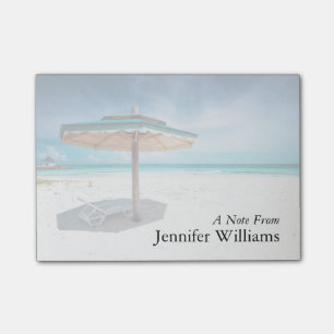 Beach Chair And Umbrella Silver Sands Beach Post-it Notes