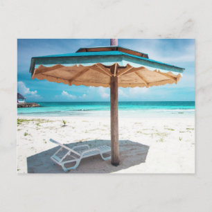Beach Chair And Umbrella Silver Sands Beach Postcard