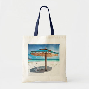 Beach Chair And Umbrella Silver Sands Beach Tote Bag