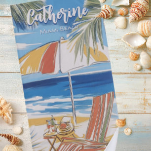 Beach Chair by the Ocean Beach Towel