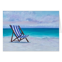 Beach chair painting, feel better card