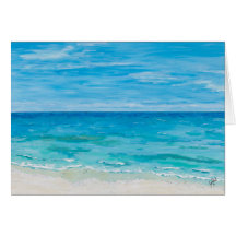 Beach chair painting, feel better card