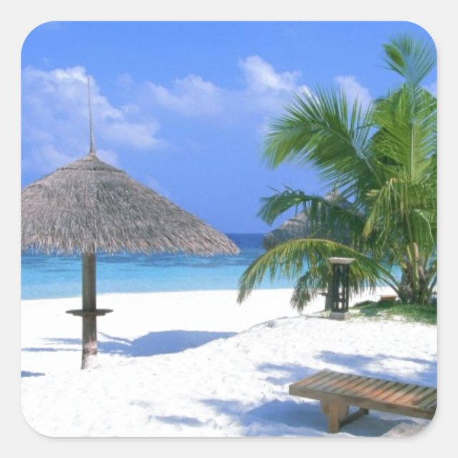 Beach Chair - Summer Bliss Square Sticker (Front)