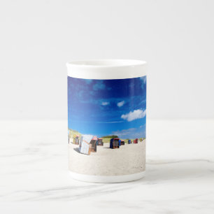 Beach chairs at the North Sea Bone China Mug