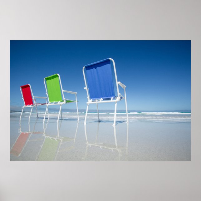 Beach Chairs In Australia Poster (Front)