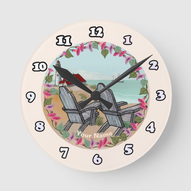 Beach Chairs Lighthouse clock (Front)