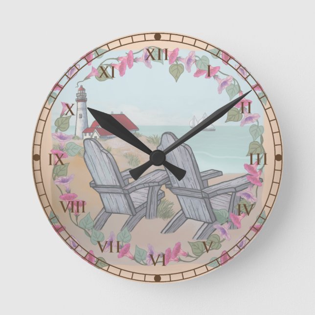 Beach Chairs Lighthouse clock (Front)