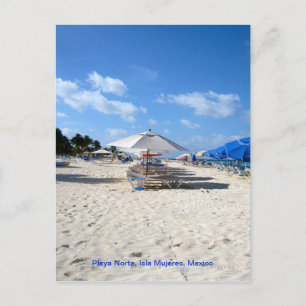 Beach Chairs on Isla Mujeres Postcard