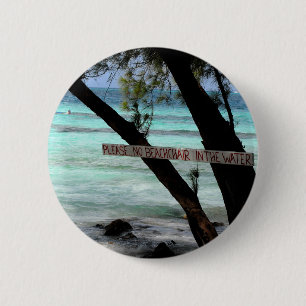 Beach Chairs Rum Point Grand Cayman 6 Cm Round Badge