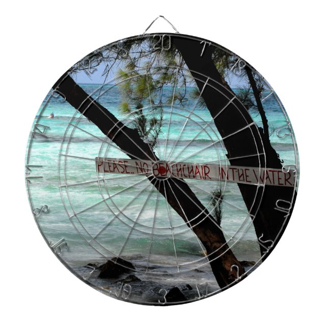 Beach Chairs Rum Point Grand Cayman Dartboard (Front)