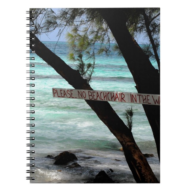 Beach Chairs Rum Point Grand Cayman Notebook (Front)