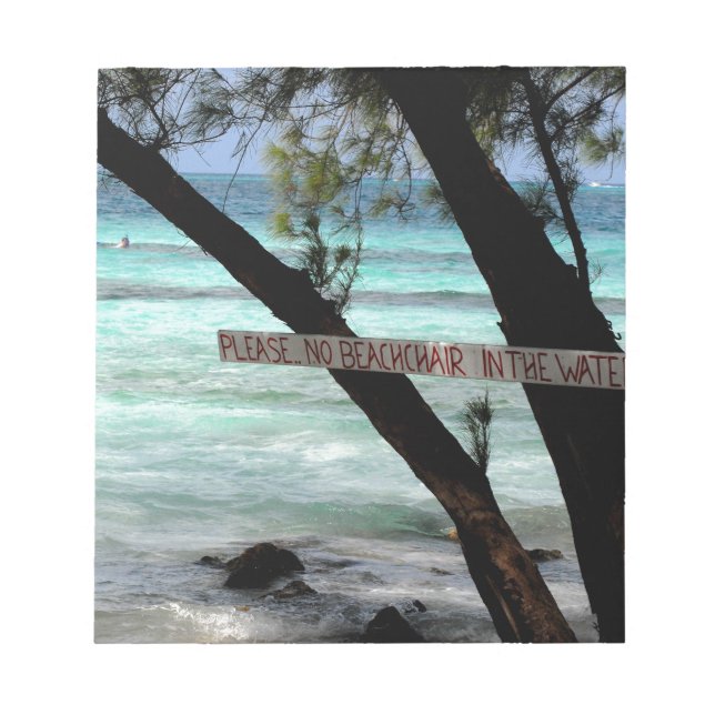 Beach Chairs Rum Point Grand Cayman Notepad (Front)
