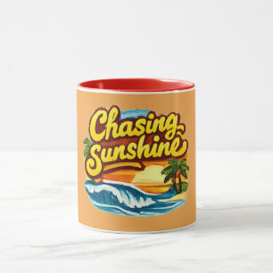 Beach Chasing Sunshine   Summer Vibes Mug