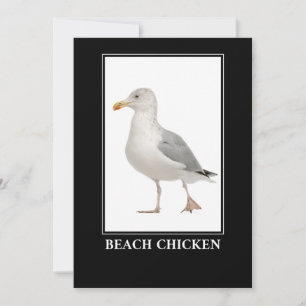 Beach Chicken – Seagull Gull Humour Invitation