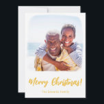 Beach Christmas Card | Coastal Holiday Photo<br><div class="desc">Magical watercolor frame beach Christmas card for coastal family photos! Our modern minimal watercolor family photo Christmas card design is perfect for family holiday cards. Just upload your family photos and watch them magically turn into an artistic watercolor portrait! You can personalise the greeting and the names easily and order...</div>