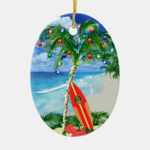 Beach Christmas Ceramic Tree Decoration