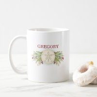 Beach Christmas Coastal Sand Dollar Mug