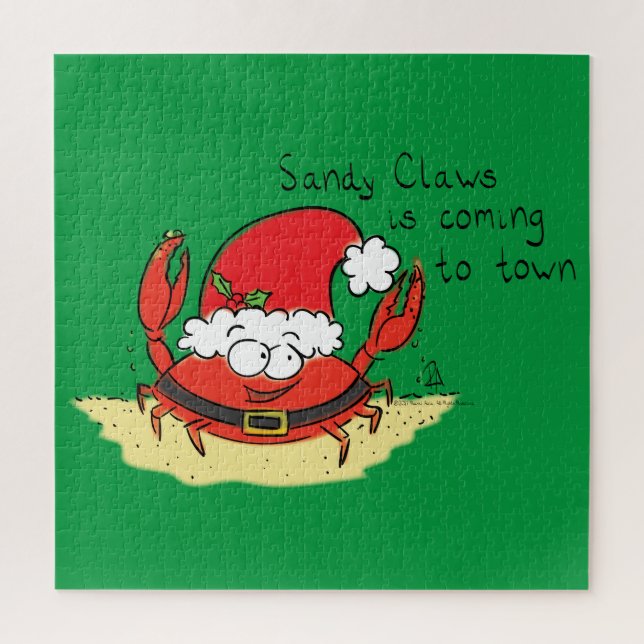 Beach Christmas Crab Jigsaw Puzzle (Vertical)