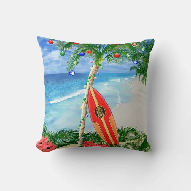 Beach Christmas Cushion (Front)