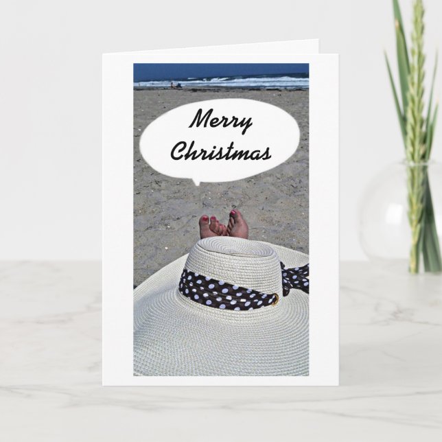 ***BEACH CHRISTMAS GREETINGS*** CARD (Front)