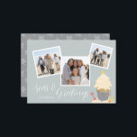 Beach Christmas Holiday Card<br><div class="desc">Bring the warmth and charm of a coastal Christmas to your holiday greetings with our Beachy Sand Pail Photo Christmas Card! Perfect for beach lovers and those who cherish the sea. The front of the card showcases a delightful illustration of a sand pail filled with sand shaped into a Christmas...</div>