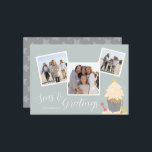 Beach Christmas Holiday Card<br><div class="desc">Bring the warmth and charm of a coastal Christmas to your holiday greetings with our Beachy Sand Pail Photo Christmas Card! Perfect for beach lovers and those who cherish the sea. The front of the card showcases a delightful illustration of a sand pail filled with sand shaped into a Christmas...</div>