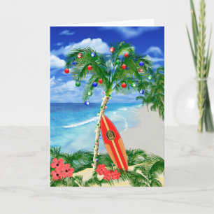 Beach Christmas Holiday Card