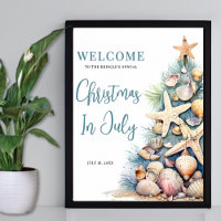 Beach Christmas Is July Welcome Sign