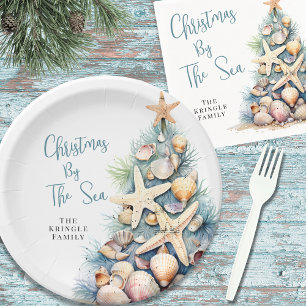Beach Christmas Paper Plate