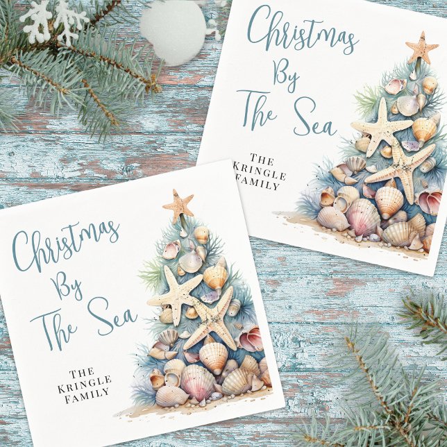 Beach Christmas Party Napkin (Beach Christmas Party Napkins)