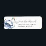 Beach Christmas Return Address Labels<br><div class="desc">These beach Christmas return address labels features a blue crab with holiday lights. Use the template fields to add your personalised text. Perfect for seaside holiday mailings. To see more unique beach themed designs by Victoria Grigaliunas visit DoTellABelle on Zazzle.</div>
