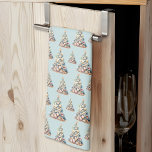Beach Christmas Tea Towel<br><div class="desc">Get into the holiday spirit with this festive kitchen towel featuring a repeating Christmas tree pattern made of shells and starfish. Perfect for anyone who lives in tropical places like Florida, Hawaii, or the Bahamas—or for anyone who simply loves a beachy vibe. The tree design, topped with a starfish, blends...</div>