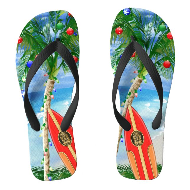 Beach Christmas Thongs (Footbed)