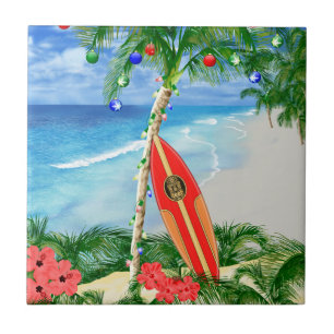 Beach Christmas Tile