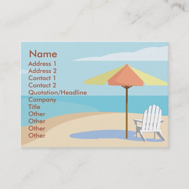 Beach - Chubby Business Card (Front)