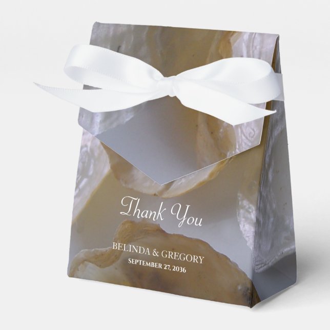 Beach Clams Wedding Favour Box (Front Side)