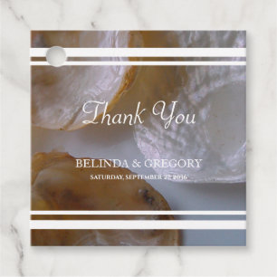 Beach Clams Wedding Gift Favour Tags