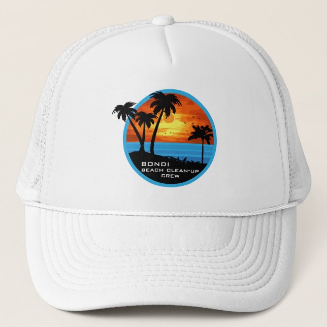 Beach Clean - Up Volunteer Crew Trucker Hat (Front)